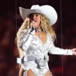 Beyonce’s finger-gun motion during NFL halftime entertainment sets off laughs among viewers.